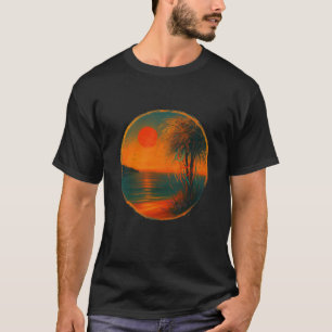 Sunset Serenity Coastal Art T-Shirt