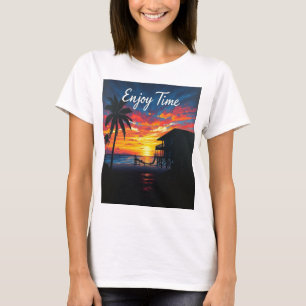 Sunset Serenity: Enjoy Time at the Beach T-Shirt