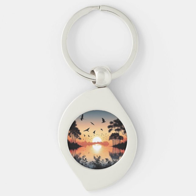 Sunset Serenity  Key Ring (Front)