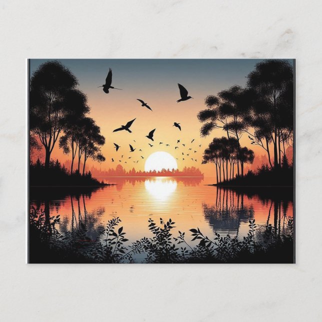 Sunset Serenity  Postcard (Front)