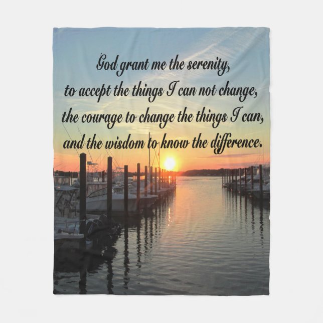 SUNSET SERENITY PRAYER FLEECE BLANKET (Front)