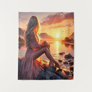 Sunset Serenity Tapestry