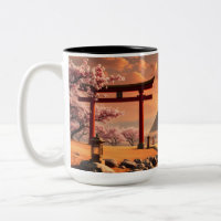 Sunset Serenity: Torii Gates and Pyramids
