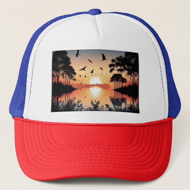 Sunset Serenity  Trucker Hat (Front)