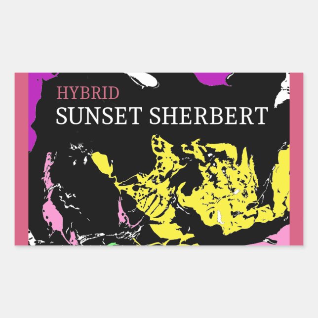 SUNSET SHERBERT HYBRID RECTANGULAR STICKER (Front)