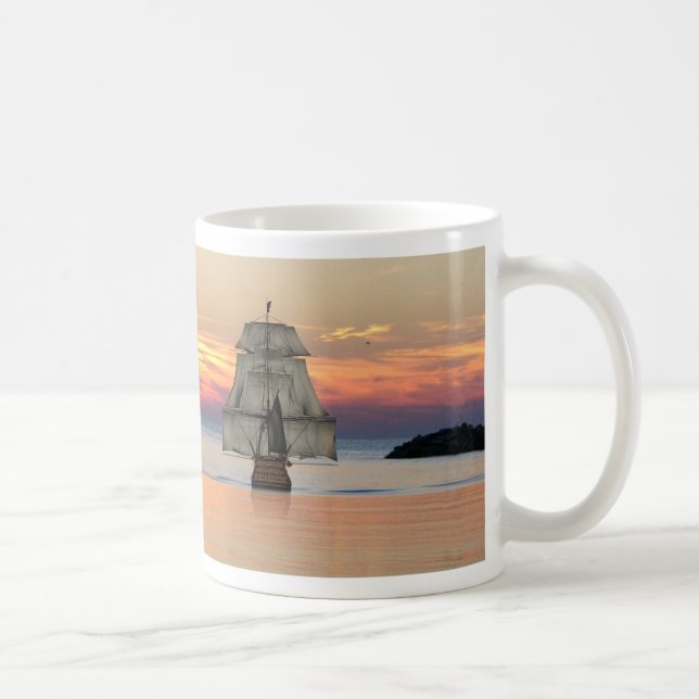 Sunset ship mug (Right)