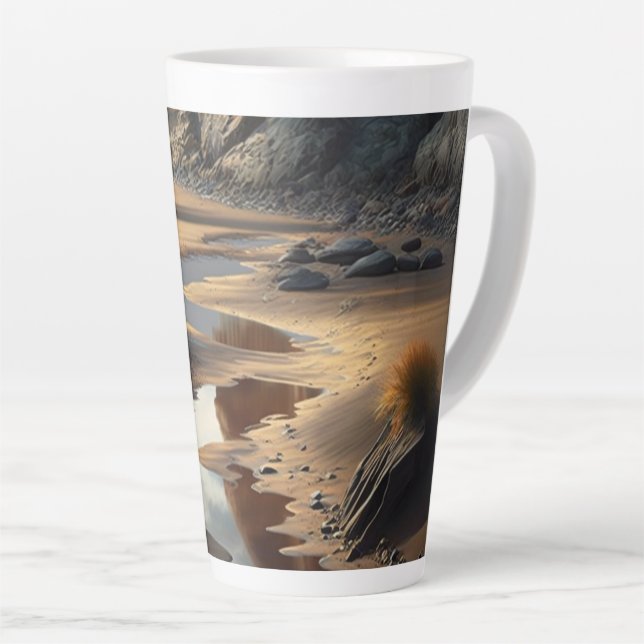 Sunset Shore Latte Mug (Right Angle)