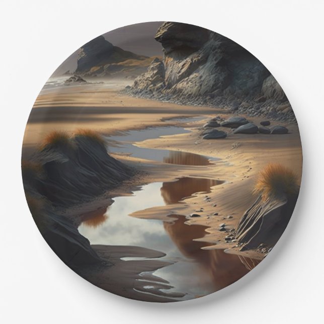 Sunset Shore Paper Plate (Front)