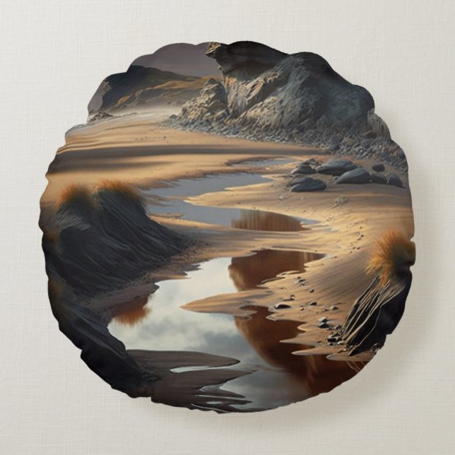 Sunset Shore Round Cushion (Front)