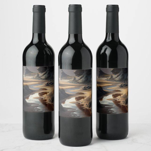 Sunset Shore Wine Label (Bottles)