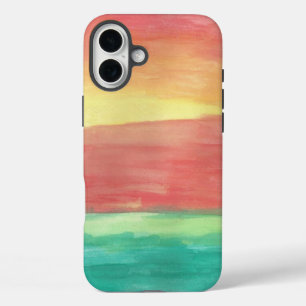 Sunset Shores Abstract Art iPhone 16 Plus Case