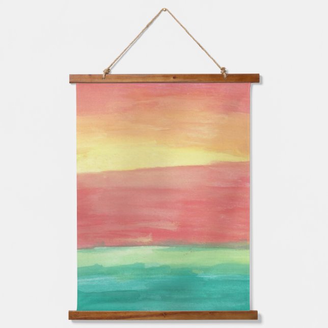 Sunset Shores Abstract  Hanging Tapestry (Front)
