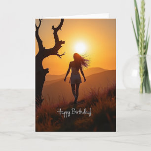Sunset Silhouette Birthday Card