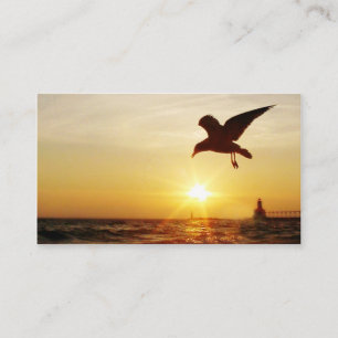 sunset silhouette business card
