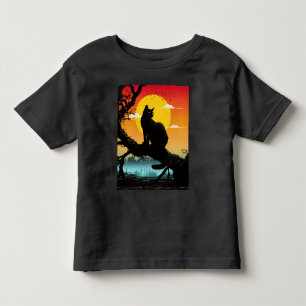 Sunset Silhouette Cat And Tree Toddler T-Shirt