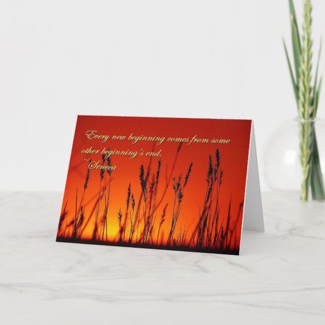 Sunset Silhouette Inspirational Card (Front)