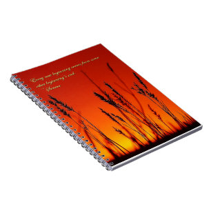 Sunset Silhouette Inspirational Notebook