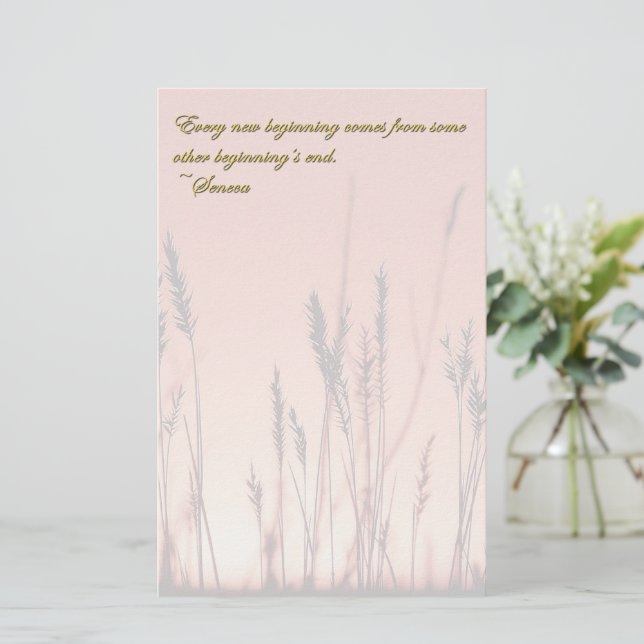 Sunset Silhouette Inspirational Stationery (Standing Front)