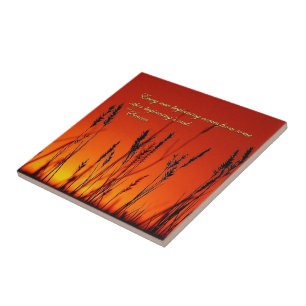 Sunset Silhouette Inspirational Tile