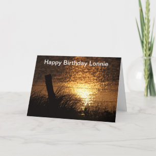 Sunset Silhouette Water Reflection Card