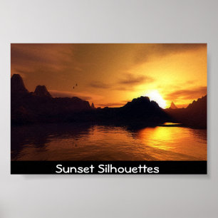 Sunset Silhouettes Poster