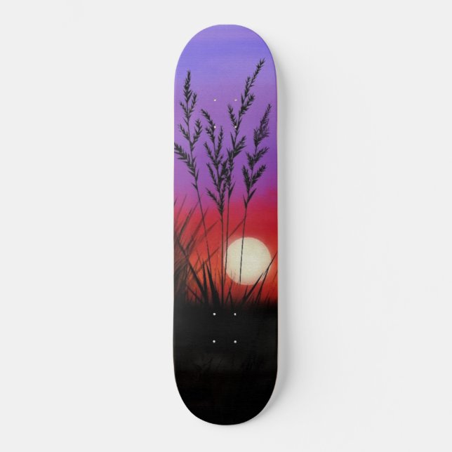 Sunset Skateboard Painting (Front)