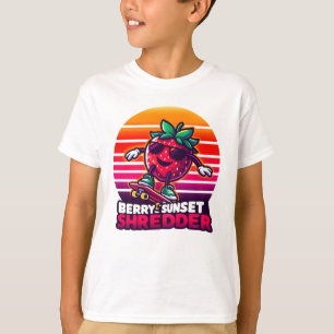 Sunset Skateboarding Strawberry T-Shirt