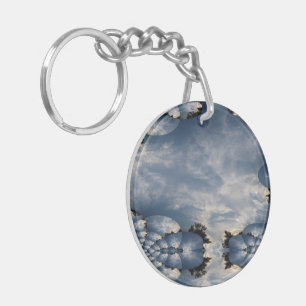 Sunset Skies Fractal Key Ring