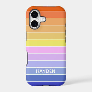 Sunset Sky Colorful Horizontal Stripes Personalise