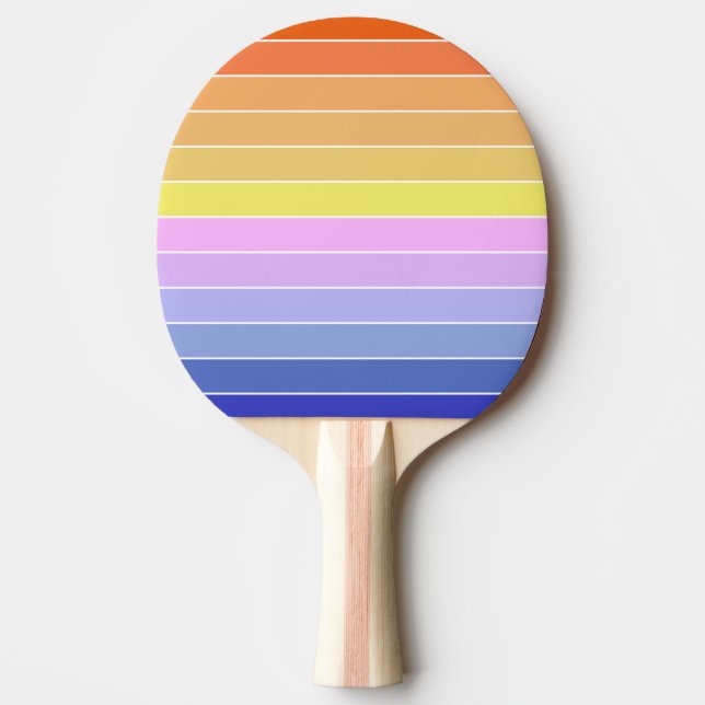 Sunset Sky Colorful Horizontal Stripes Ping Pong Paddle (Front)
