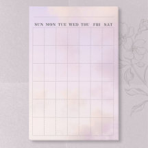 Sunset sky faded monthly scheduler