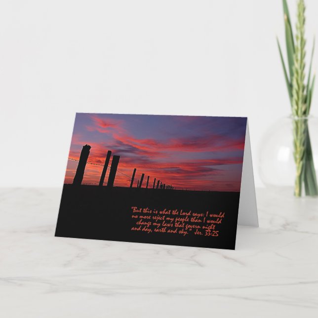 Sunset Sky Inspirational Card (Front)
