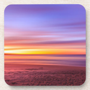 Sunset Sky over Beach and Sea Coaster