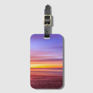 Sunset Sky over Beach and Sea Luggage Tag