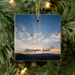 Sunset Sky Personalised Ceramic Ornament