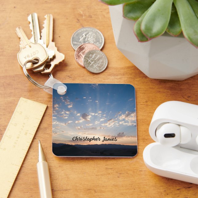 Sunset Sky Personalised Key Ring (Desk)