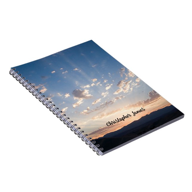 Sunset Sky Personalised Notebook (Right Side)