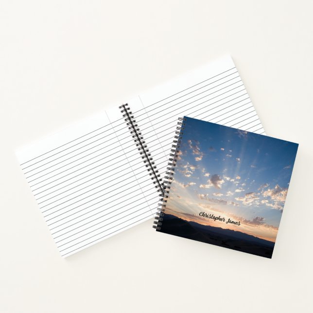 Sunset Sky Personalised Notebook (Inside)