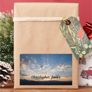 Sunset Sky Personalised Rectangular Sticker