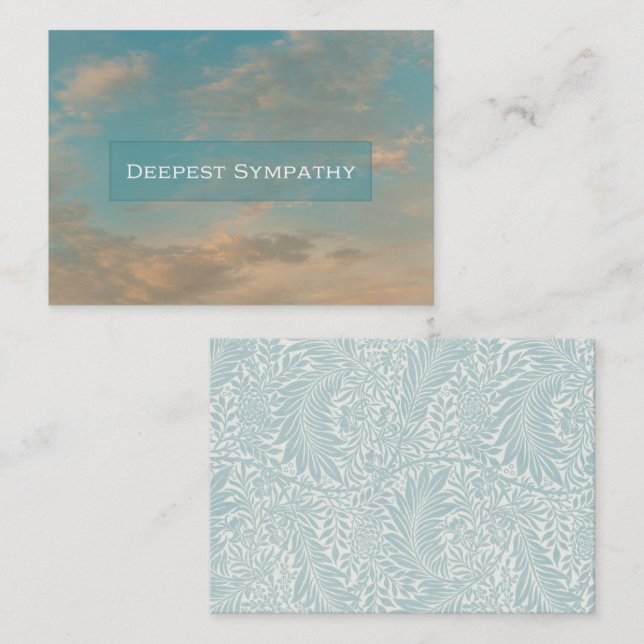 Sunset Sky Sympathy Enclosure Note Cards (Front/Back)