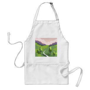 Sunset sky with running clouds standard apron