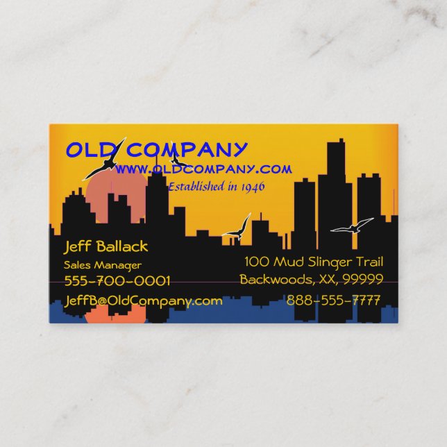 Sunset Skyline Business Card (Front)