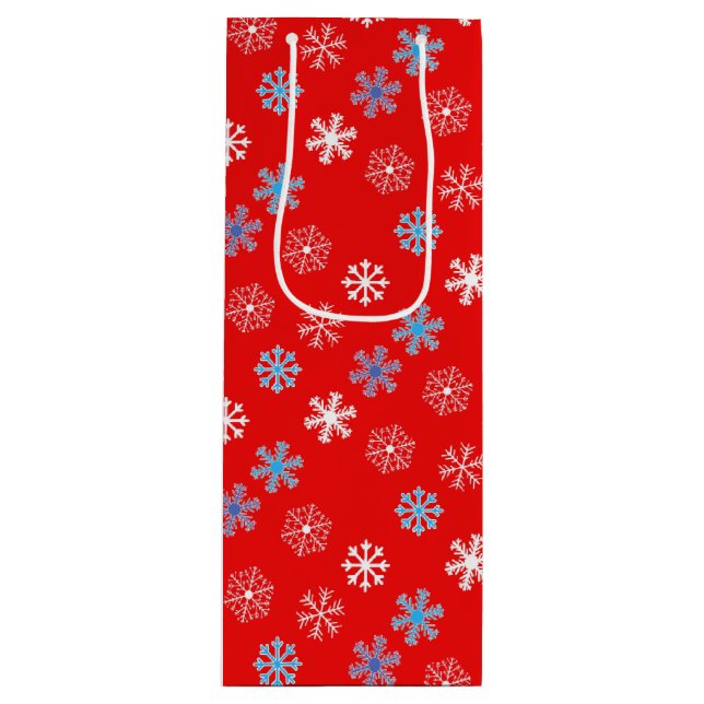 Sunset Snowflake Wine Gift Bag (Front)