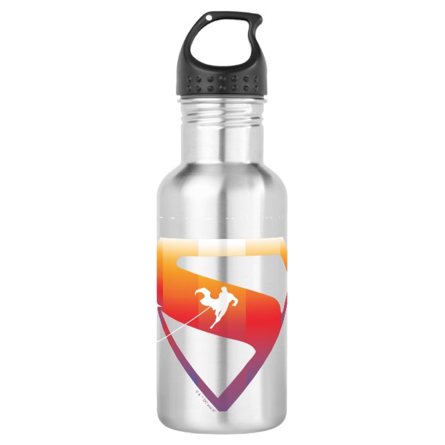 Sunset Soar Superman Shield 710 Ml Water Bottle (Front)