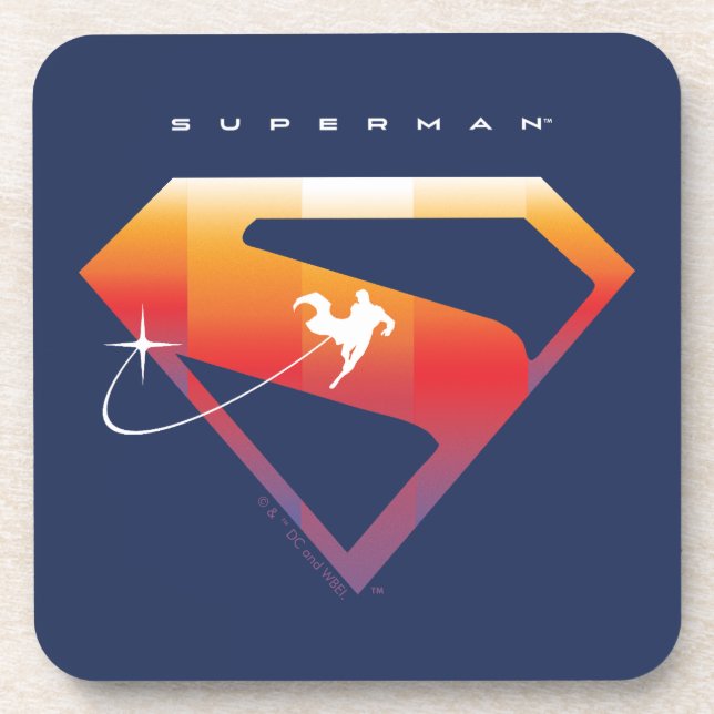 Sunset Soar Superman Shield Coaster (Front)