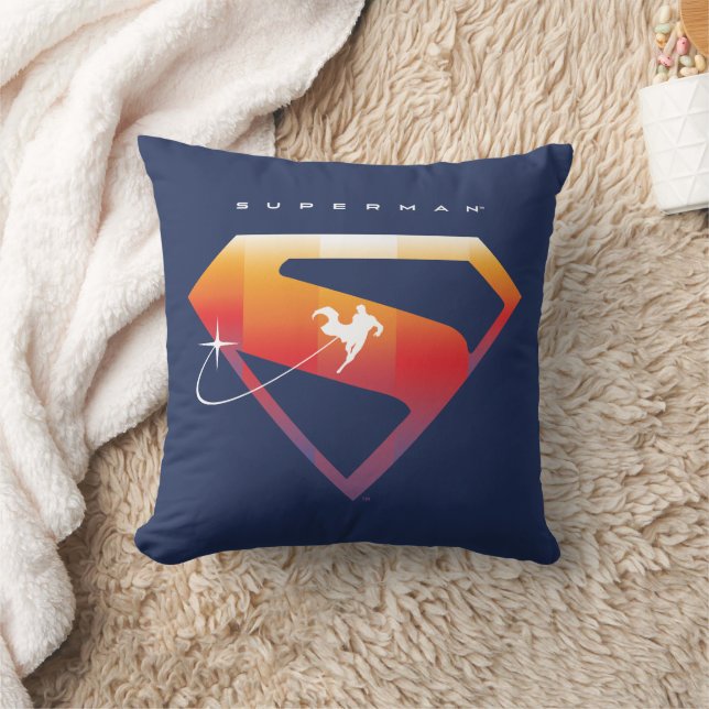 Sunset Soar Superman Shield Cushion (Blanket)