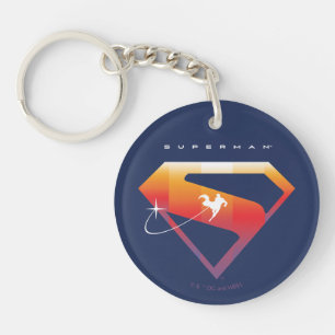 Sunset Soar Superman Shield Key Ring