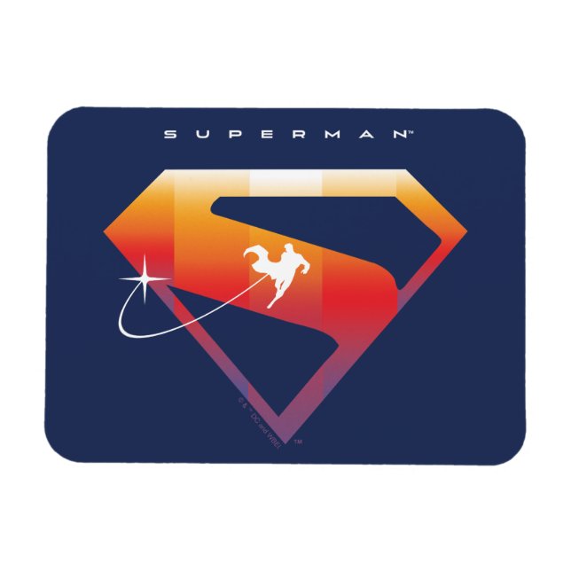Sunset Soar Superman Shield Magnet (Horizontal)