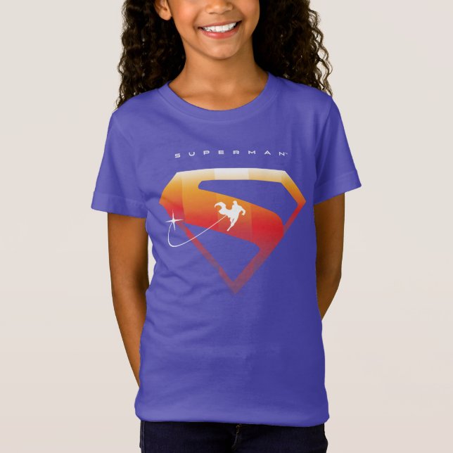 Sunset Soar Superman Shield T-Shirt (Front)