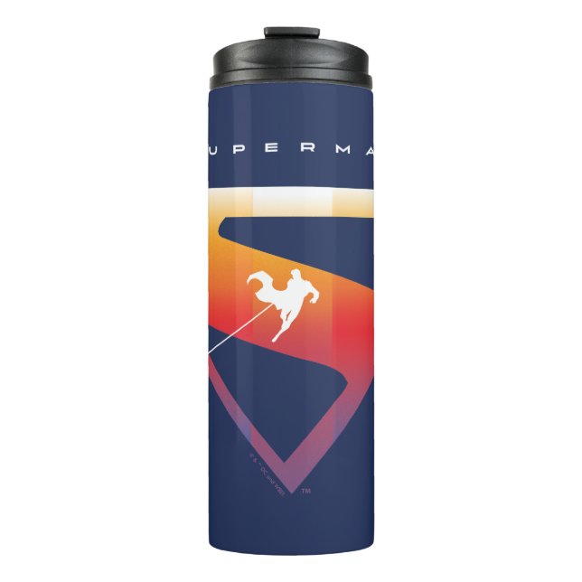 Sunset Soar Superman Shield Thermal Tumbler (Front)